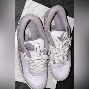 Nike Air Jordan White and Light Gray Sneakers